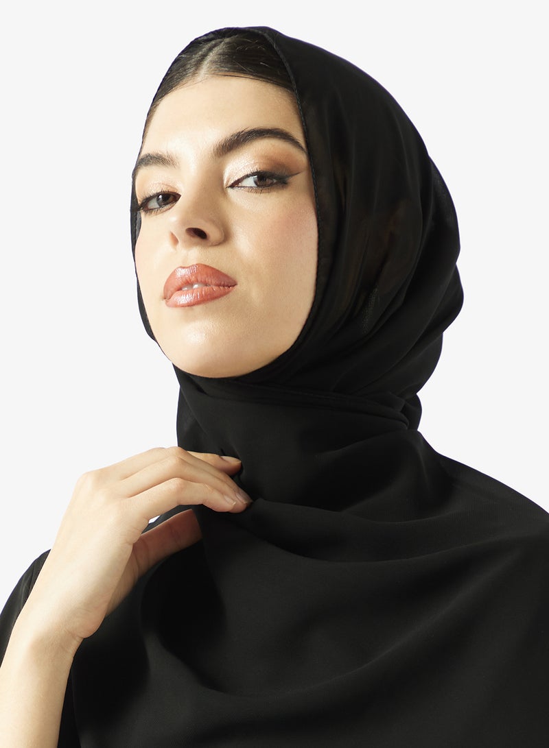 hayas closet Embellished Open Front V Neck Abaya - Image 4
